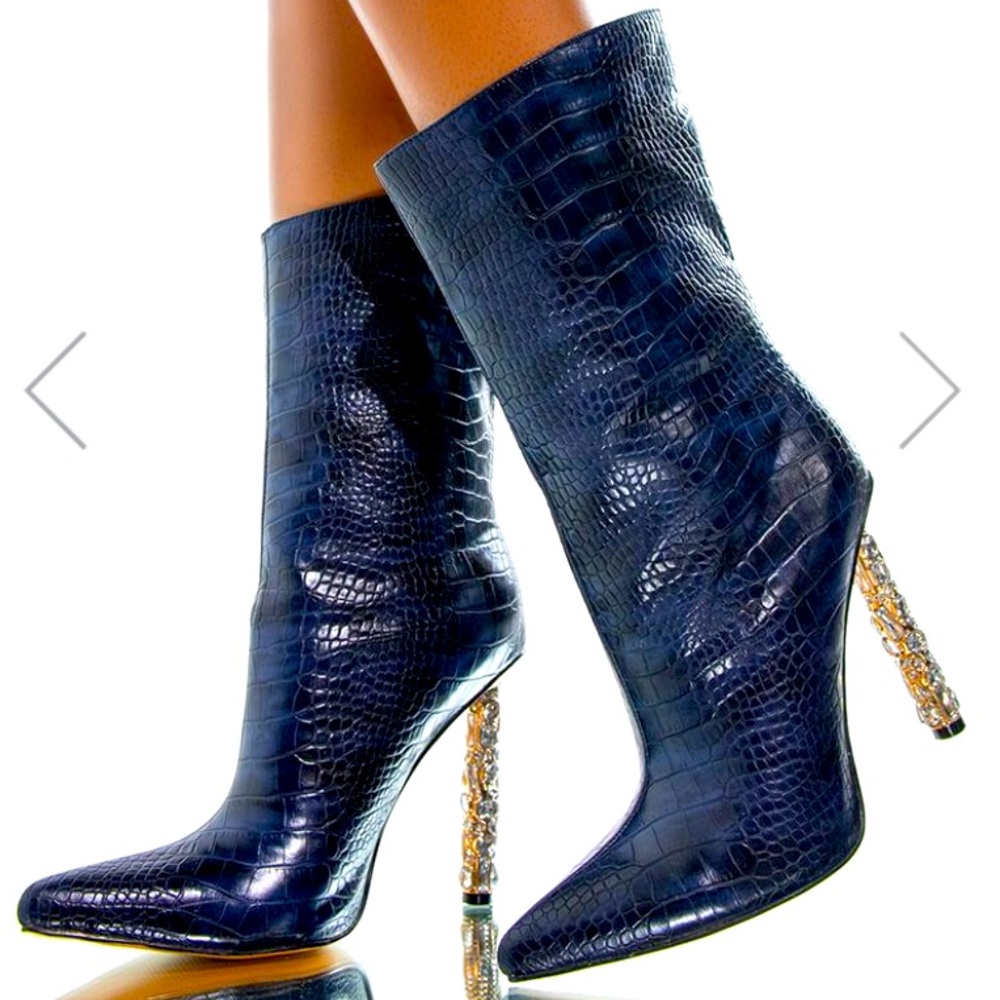 Stiletto Booties in Blue